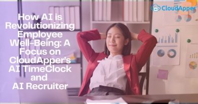 How AI is Revolutionizing Employee Well-Being: A Focus on CloudApper’s AI TimeClock and AI Recruiter